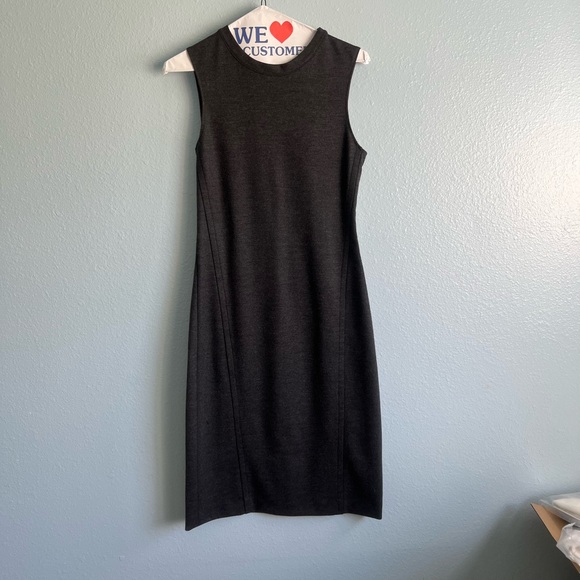 Theory Midi Wool Grey Dress Size 2 - Picture 1 of 9